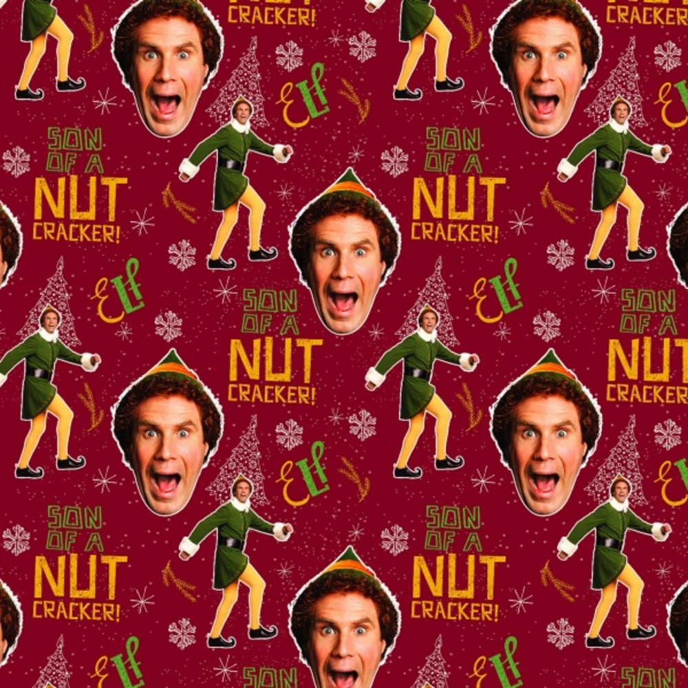 ELF THE MOVIE Christmas Gift Wrap 20 sq ft Wrapping Paper Roll NWT
